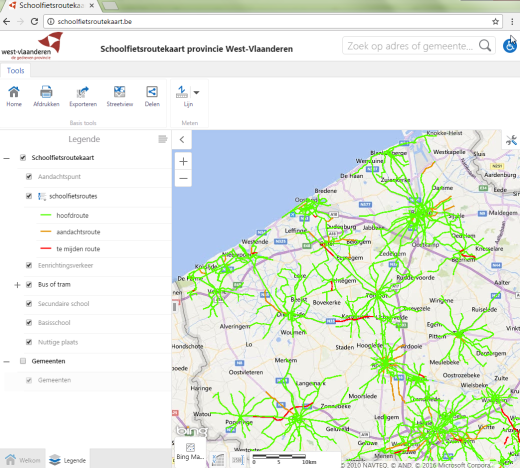 Screenshot fietsroute Screenshot fietsroute